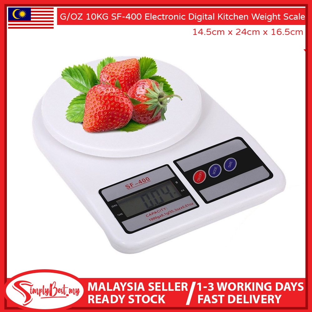 SIMPLYBEST Digital Kitchen Food Weighing Scale 10KG Capacity Tare