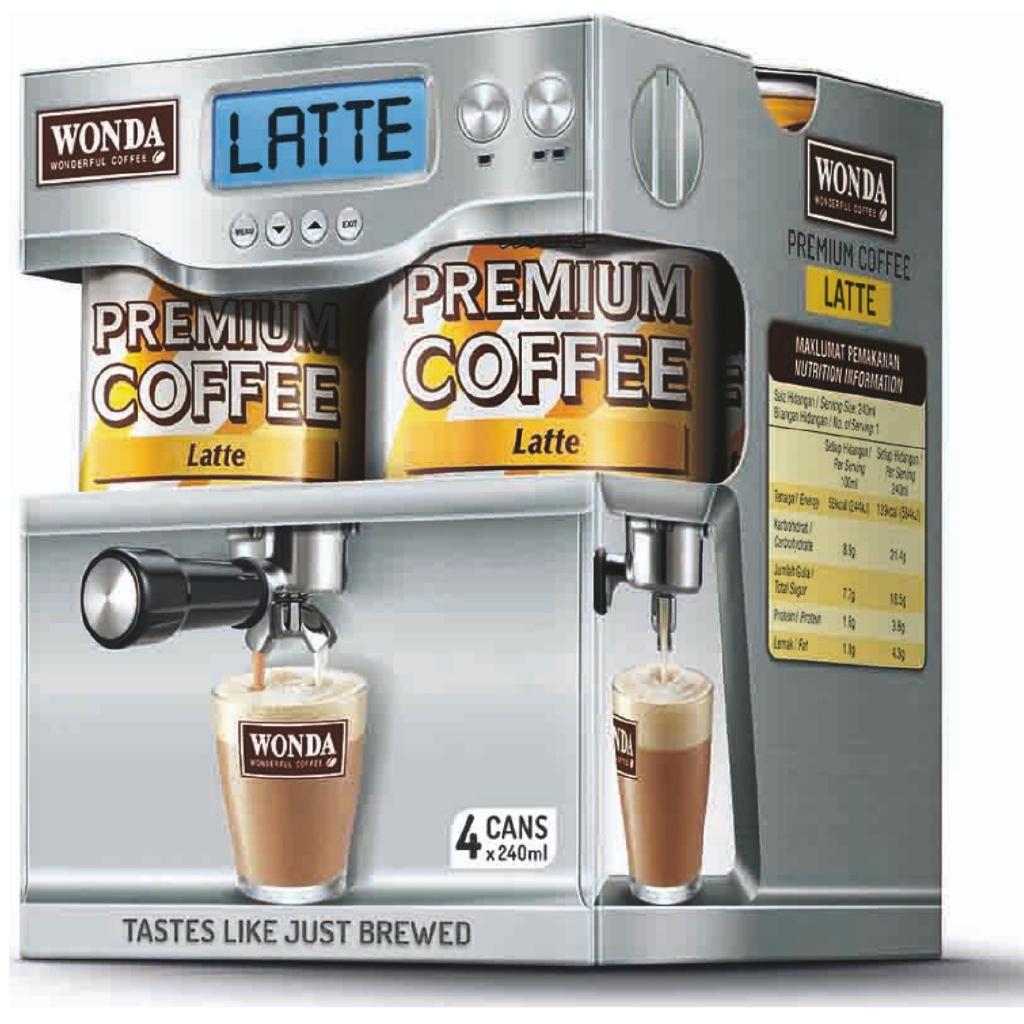 Wonda Coffee Latte Can 240ml x 4 (Multipack 4s) Shopee Malaysia