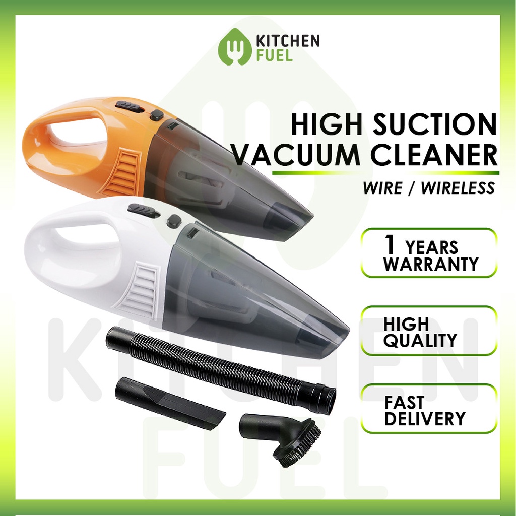 KF_ Car Vacuum Cleaner 12V Wireless Portable Small Dry Wet Dual