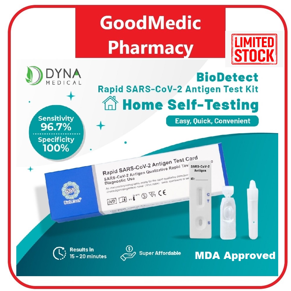 BioDetect Covid19 Saliva Test Rapid SARSCoV2 Antigen Test Card