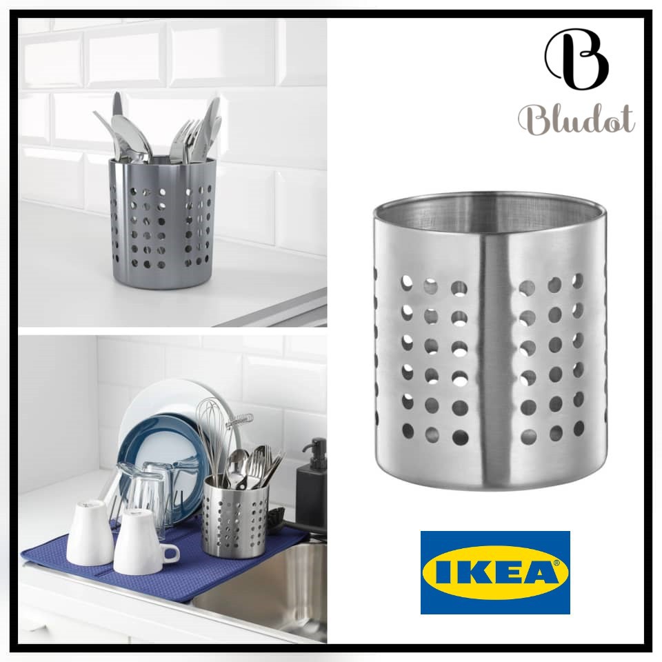 IKEA ORDNING CUTLERY STAND STAINLESS STEEL 13.5CM BEKAS KUTLERI IKEA