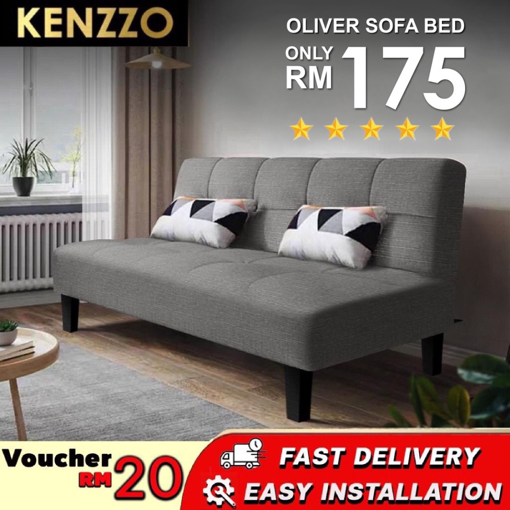 KENZZO SOFA BED 4 SEATER/ Foldable sofa bed / Sofa Katil Shopee