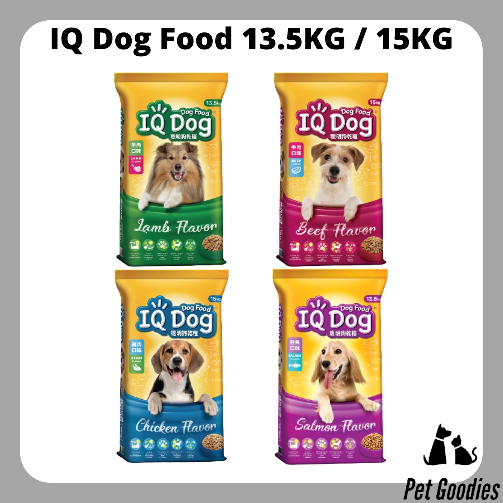 IQ Dog Food 13.5KG / 15KG (Chicken/Salmon/Beef/Lamb) Shopee Malaysia