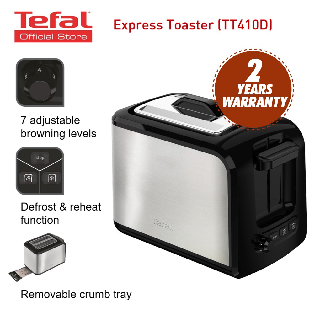 Tefal Express Toaster With Lid TT410D Shopee Malaysia
