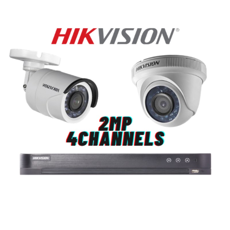 HIKVISION 2MP 4Channels Analog CCTV Surveillance Package Shopee Malaysia