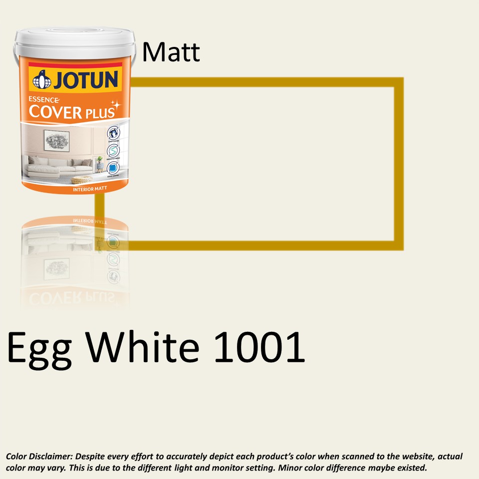 Jotun Paint 5L Essence Cover Plus Matt 1001 Egg White / wall paint