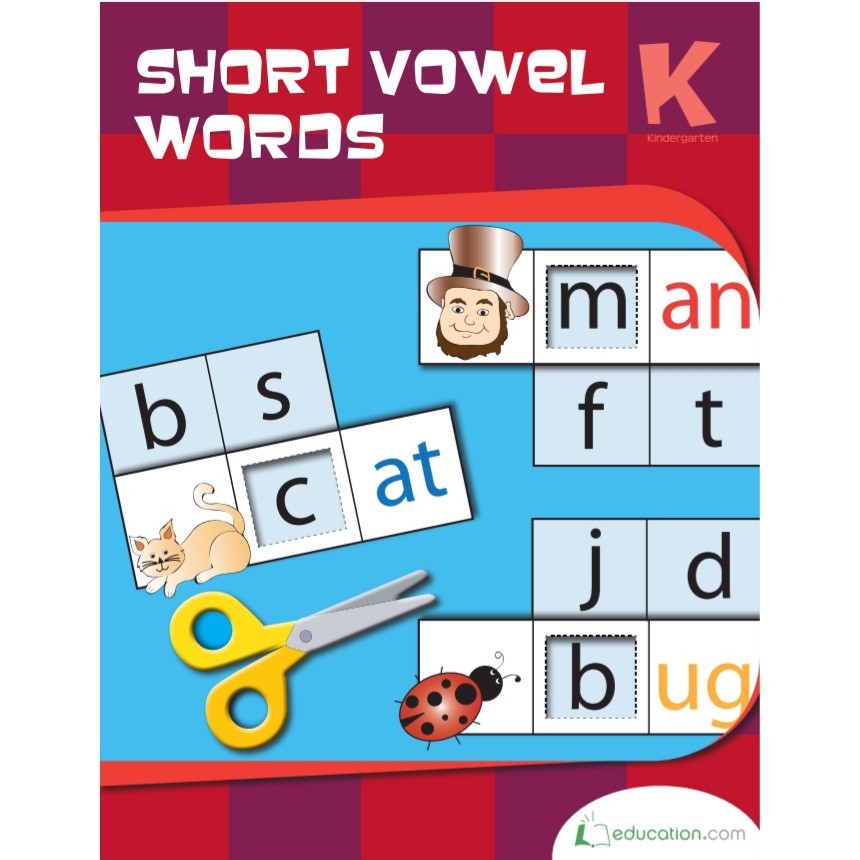 [PDF] KE07 Kindergarten English Activity Workbook Short Vowel Words