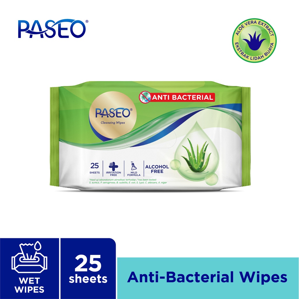 PASEO ANTIBACTERIAL CLEANING WIPES 25S Shopee Malaysia