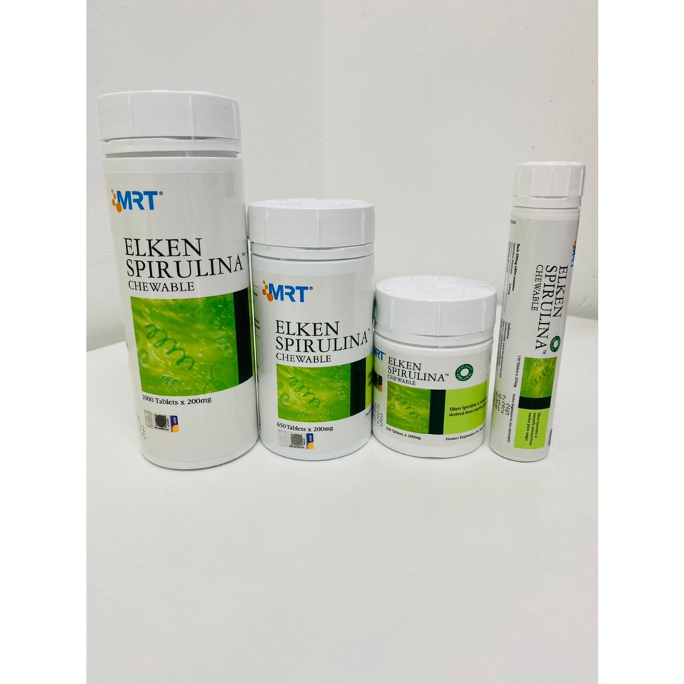 ELKEN Terbaru Packaging Spirulina Chewable Tablets (150/350/650/1000