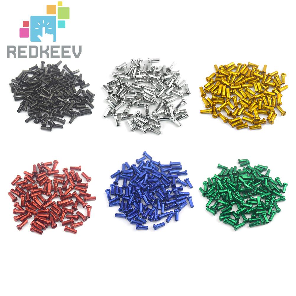 Redkeev Practical And Beautiful 50pcs MTB Wheel Spoke Nipples Metal 14G