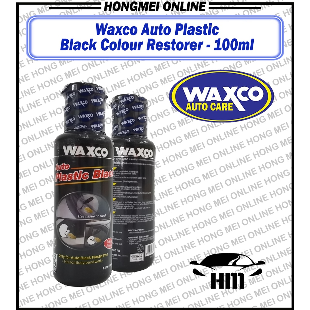 Waxco Auto Plastic Black Colour Restorer 100ml Shopee Malaysia