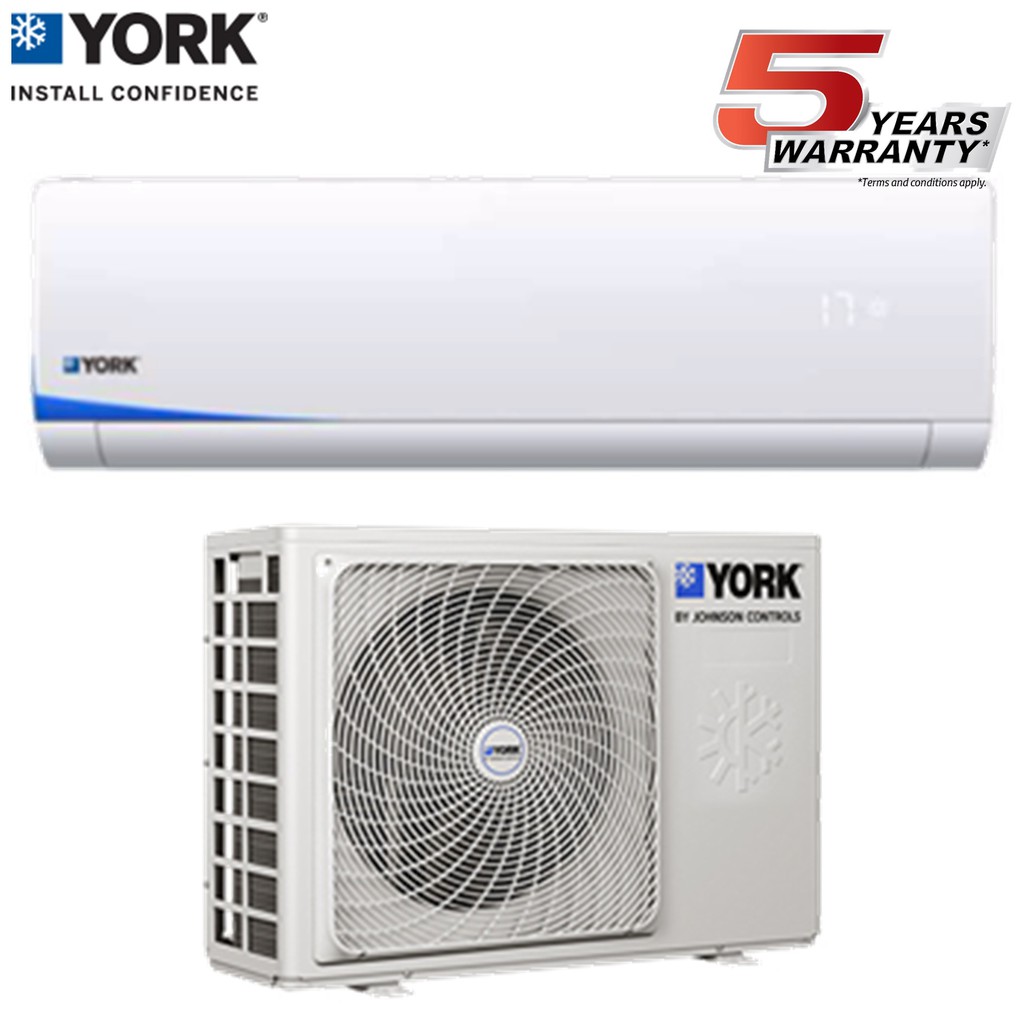 YORK 1.0HP AIRCOND YWM3F10DAS/YSL3F10AAS AIR COND R410A AIR