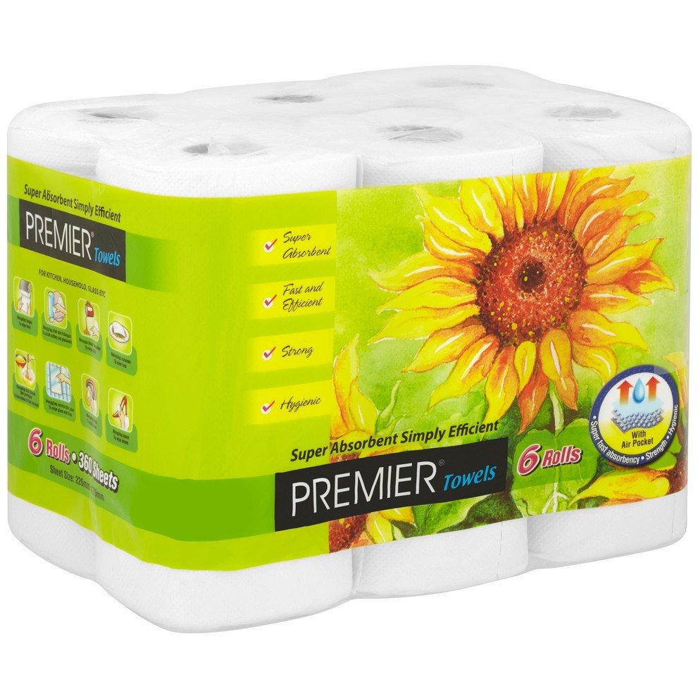 Premier Kitchen Towel 60s x 6roll Royal gold kitchen towel Tisu Gulung