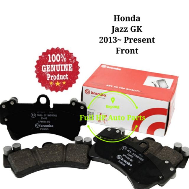 Original Brembo Front Rear Brake Pad Honda Jazz GK 2013 Present