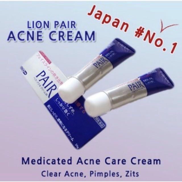 Original japan Lion Pair Acne Cream 24g, Japan Medicated Acne Remover