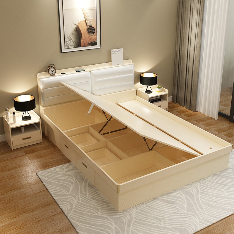Hydraulic Storage Tatami Bed Frame Side Opening Single Queen Rangka