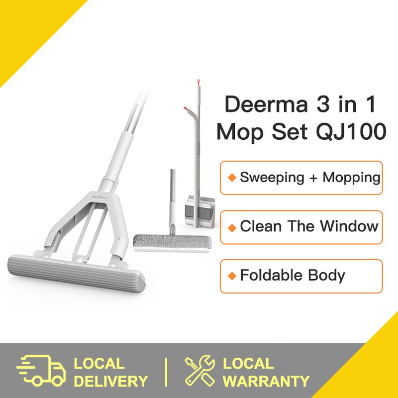 Deerma QJ100 Cleaning Broom 3 in 1 Multifunction Broom Dustpan Sets