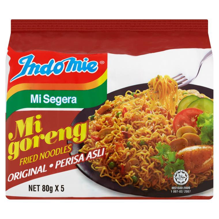 Indo Mie Instant Fried Noodles Original FlavourMee Segera 5 x 80g