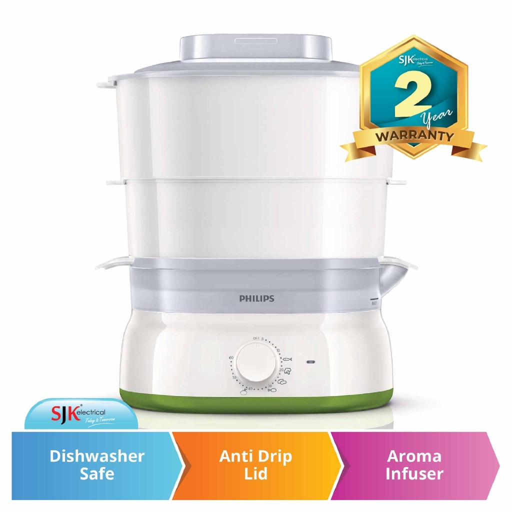 Philips Food Steamer HD9104 (5.0L) Double Layer Steam Tray Shopee