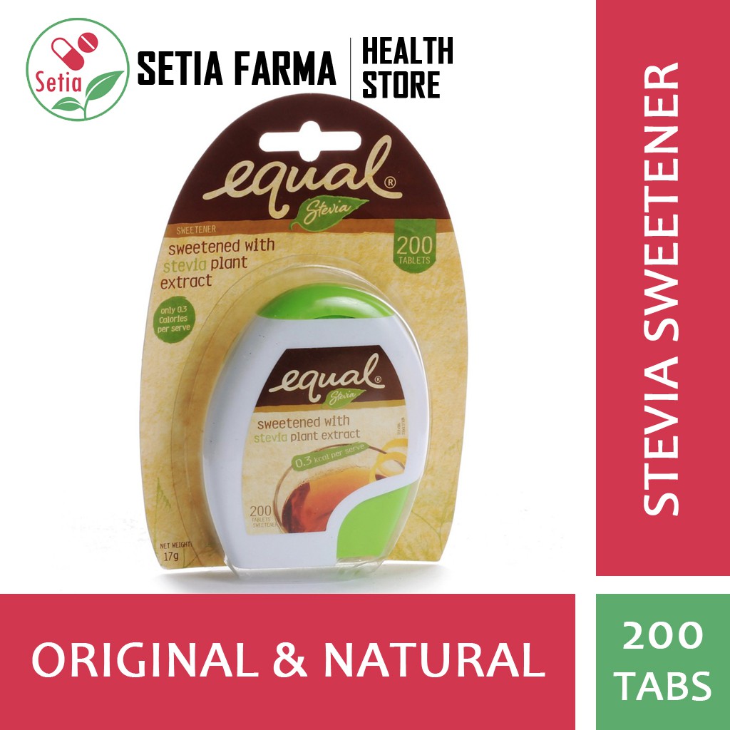 Equal Stevia Sweetener Sweetened With Natural Stevia Plant Extract 200