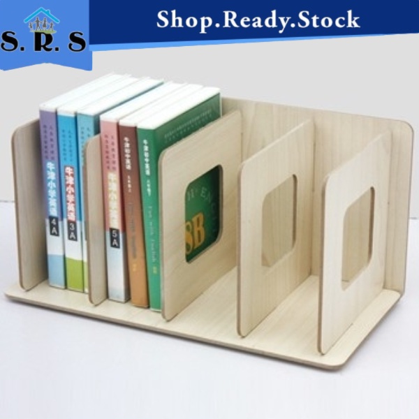 SRS_Wooden Desktop Book Rack DIY Wooden Table Book Rack Wooden Book