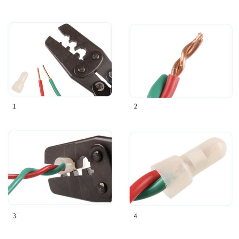10pcs X Closed End Crimp Cap Wire Connector Nylon Insulated Terminal