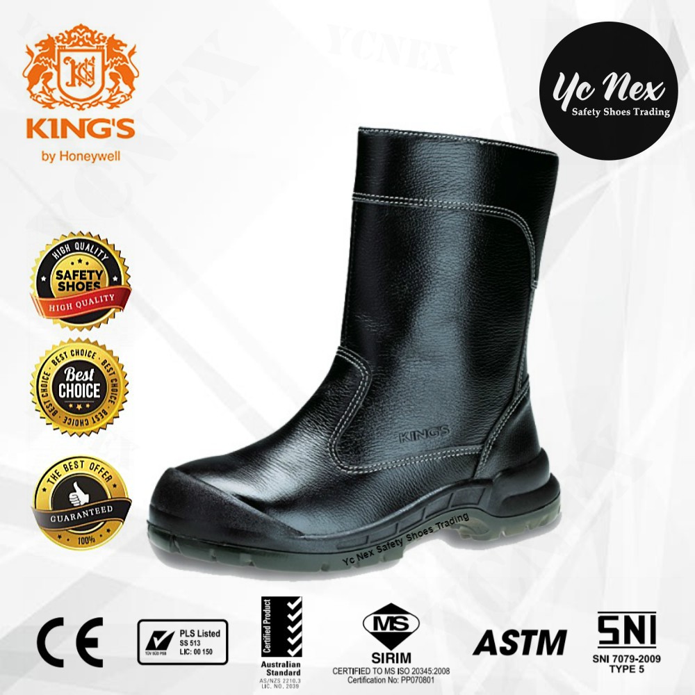 KING'S SAFETY SHOES KWD805 STEEL TOE CAP STEEL MID SOLE High Cut Pull