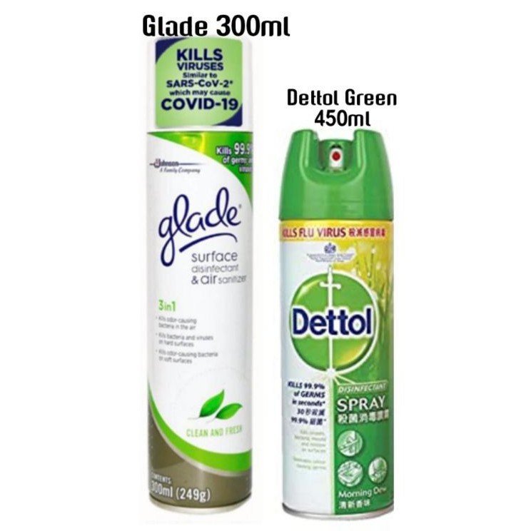 Dettol disinfectant spray / Glade surface disinfectant spray Shopee