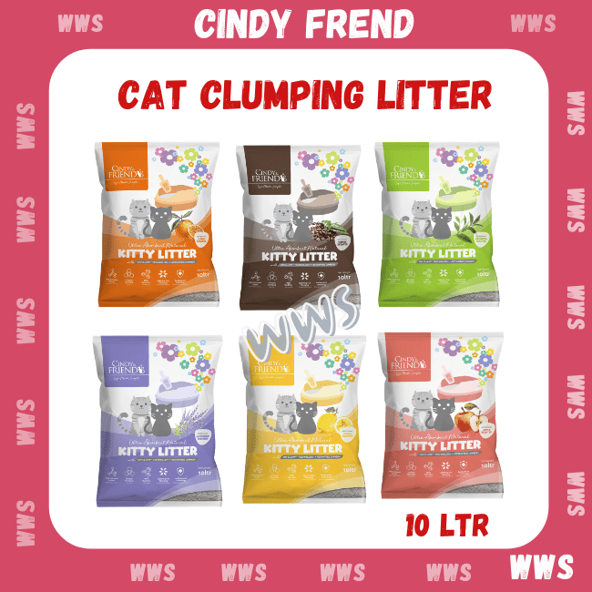 Cindy & Friends Kitty Cat Litter Clumping Litter Pasir Kucing 10L