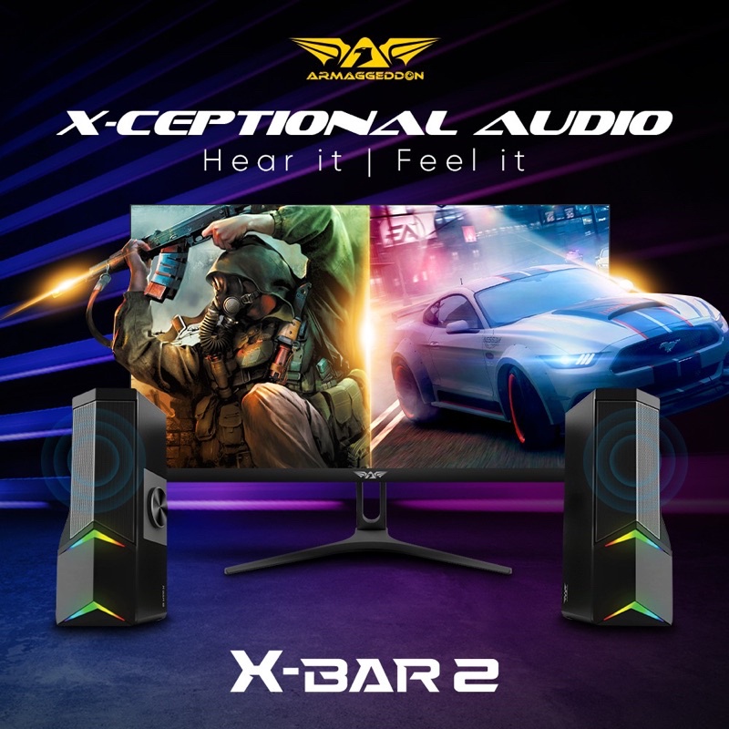 Armaggeddon XBar 2 Detachable Gaming Stereo SoundBar Bluetooth