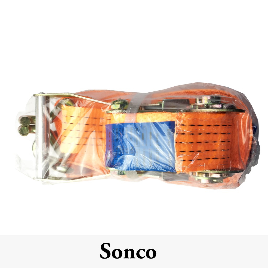 2" x 10M X 5 Ton HEAVY DUTY LORRY RATCHET TIE DOWN WITH STEEL HOOK TIED