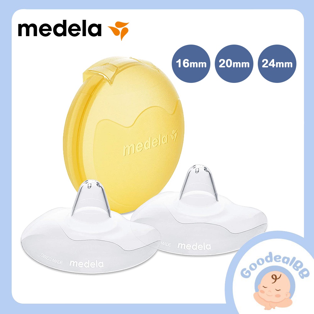 Medela Contact Nipple Shields 16mm, 20mm, 24mm for Breastfeeding with Latch Difficulties or Flat