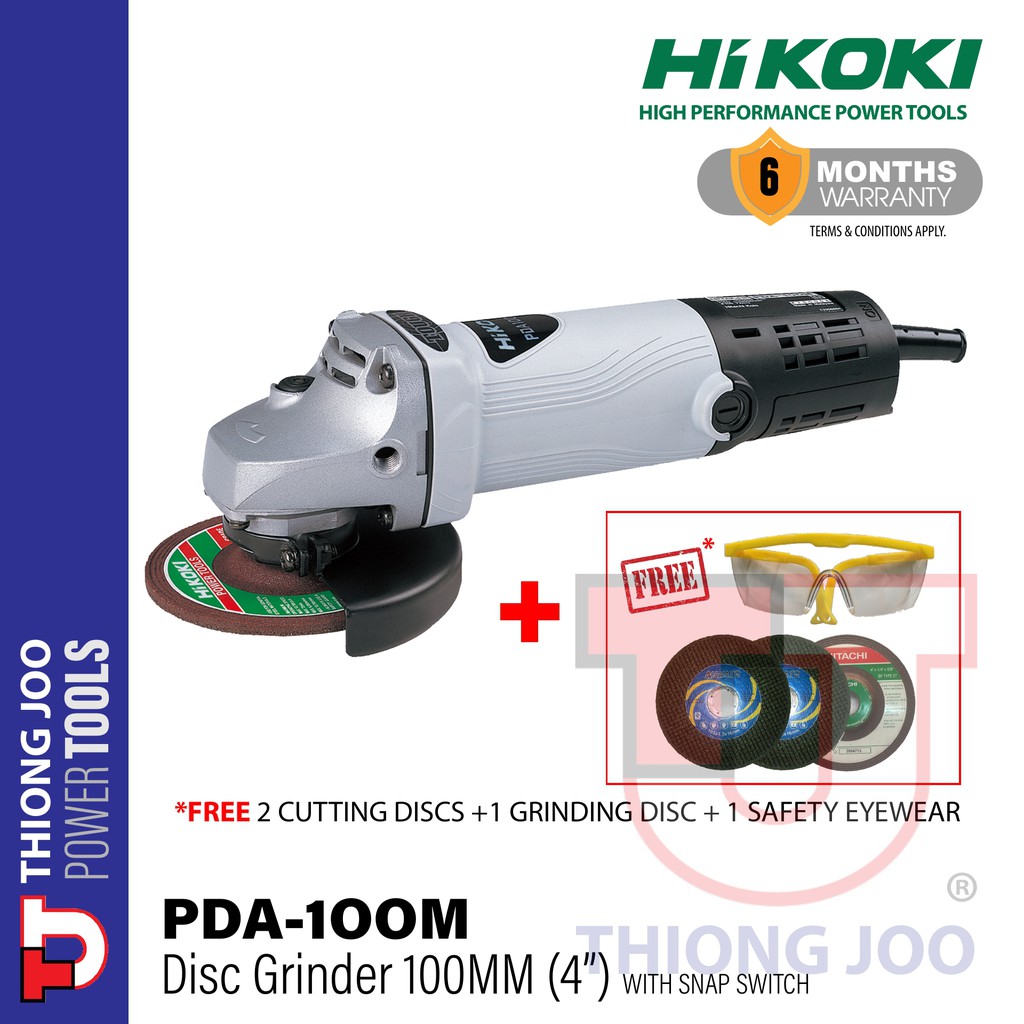 HITACHI PDA100M DISC GRINDER 100MM WITH SNAP SWITCH Shopee Malaysia