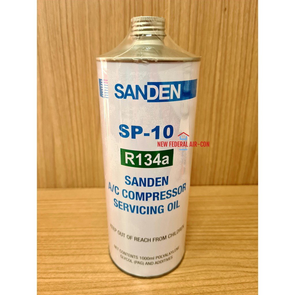 (100 ORIGINAL) SANDEN R134 CAR AIRCOND COMPRESSOR OIL SP10 (1000CC