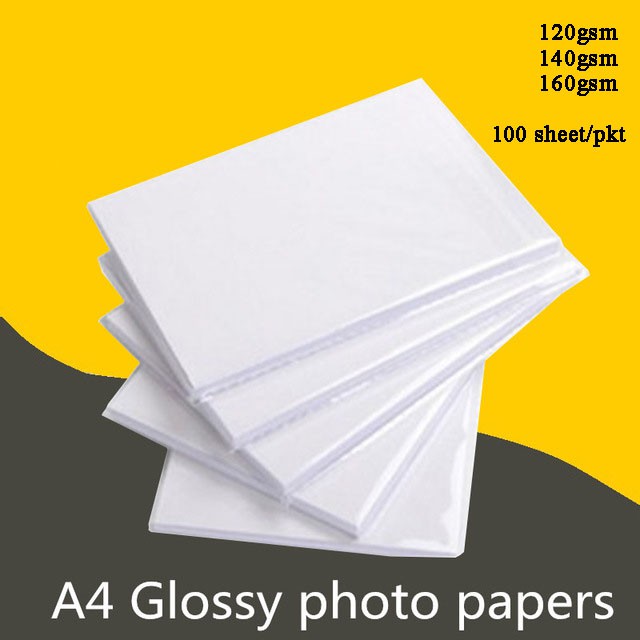 Glossy Paper A4 Size (100Sheets/Pack) (120g / 140g / 160g ) Shopee