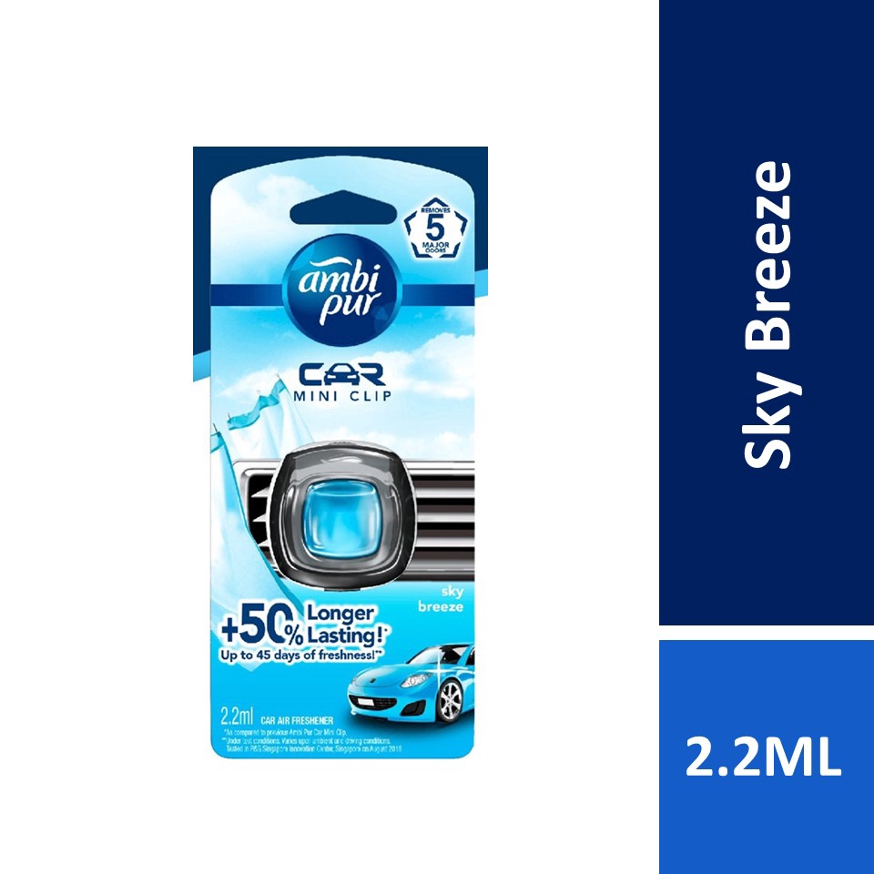 Ambi Pur Mini Clip Car Air Freshener Sky Breeze 2.2ml Shopee Malaysia