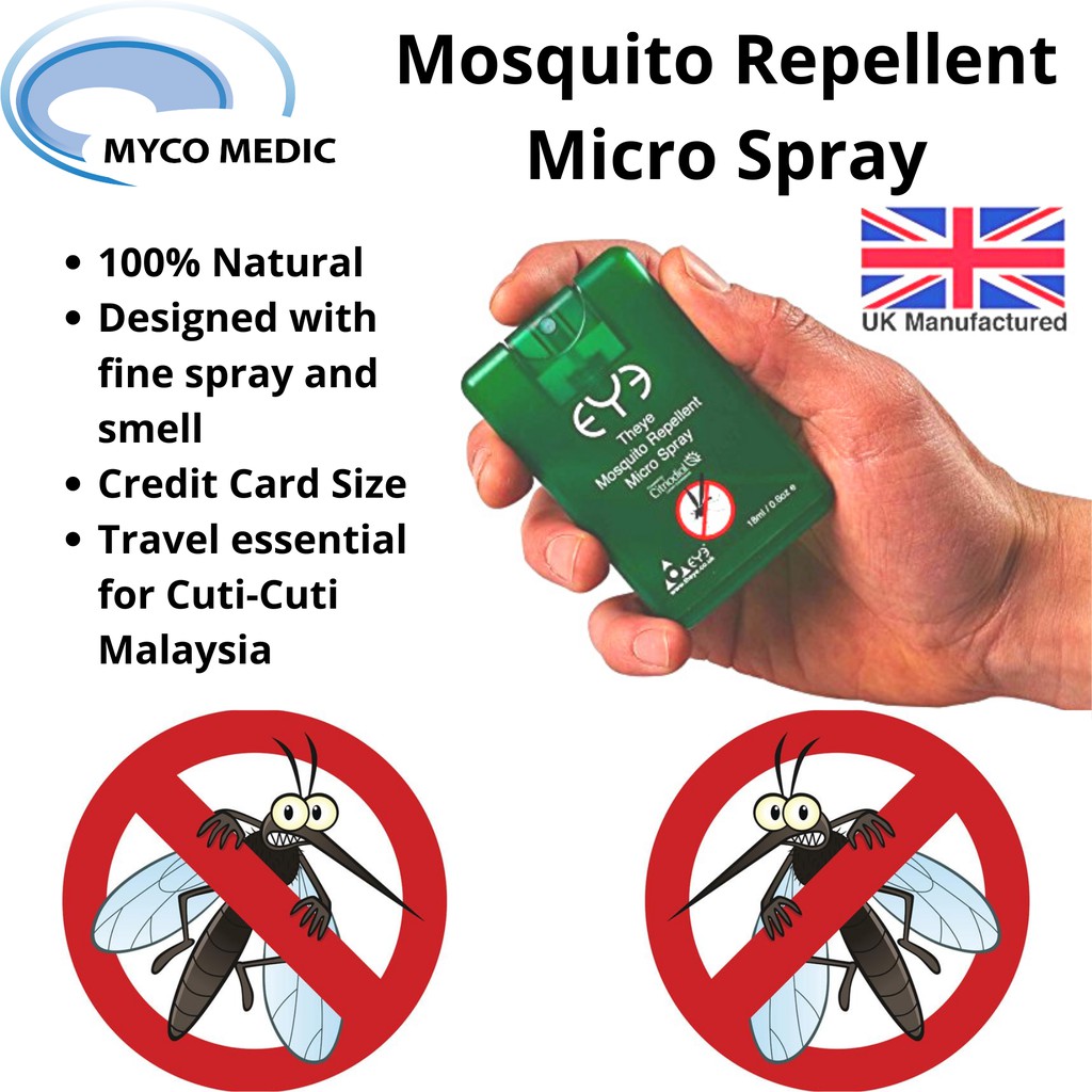 100 Natural Mosquito Repellent Micro Spray / Pencegah Nyamuk (Lemon