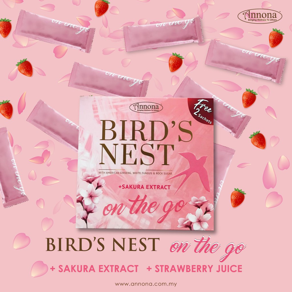 Annona Birds Nest dengan Extract Sakura sachet minuman sarang burung