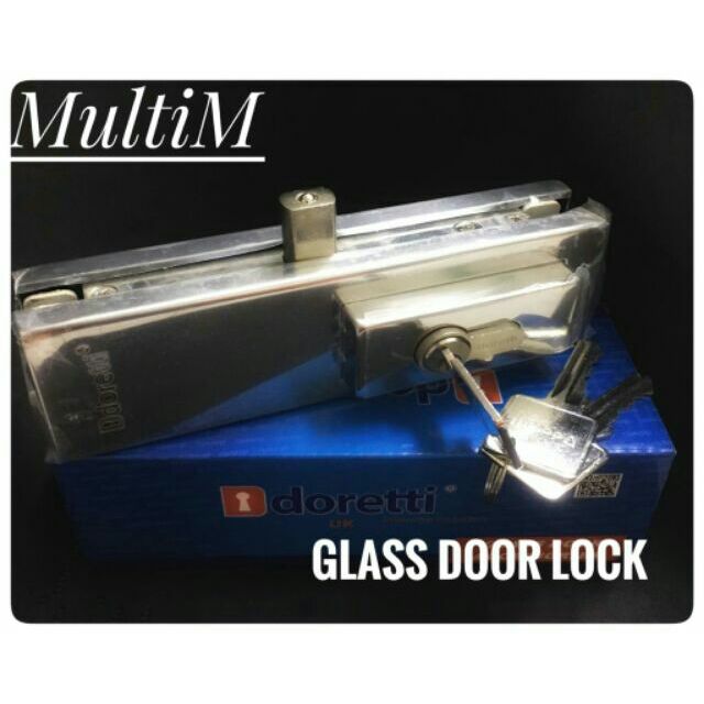 Name Glass Door Clamp Lock with 60mm double profile cylinder Shopee