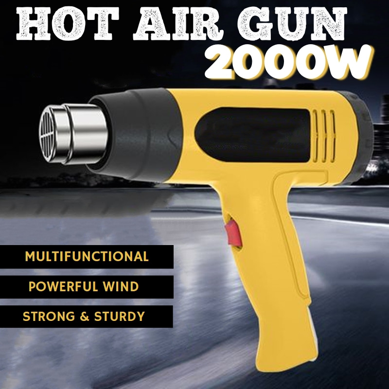 Hot Air Heat Gun 2000W Adjustable Heavy Duty Blower Shrink Gun Type