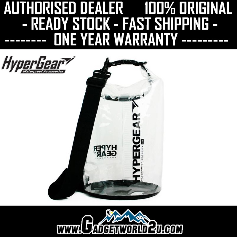Hypergear Dry Bag Clear Type 10L Splashproof Shopee Malaysia