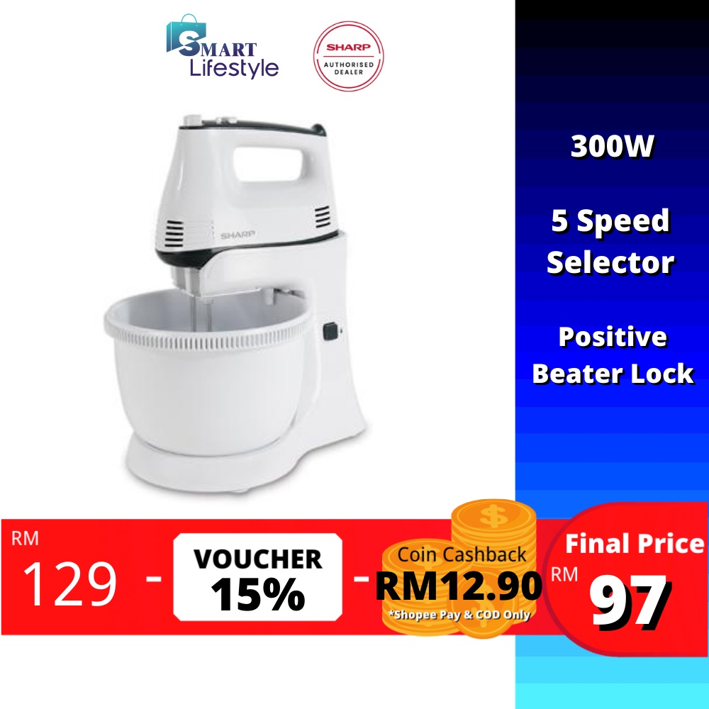 Sharp/Pensonic 300W Stand Mixer EMS60WH PM214 Shopee Malaysia