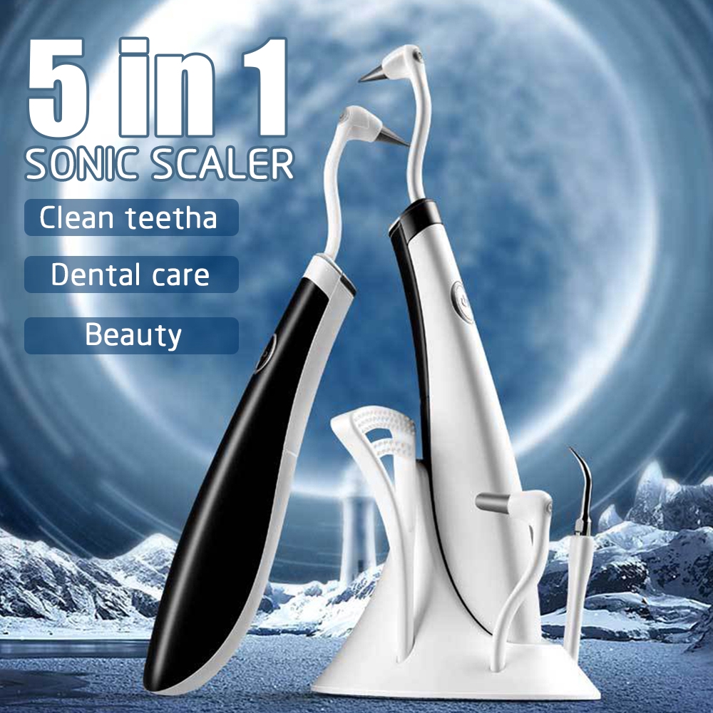 （ATION）Electric UltraSonic Acoustic Dental Toothbrush Vibration Tooth Cleaner with LED Light