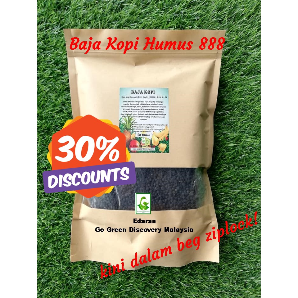 GO GREEN BAJA DAUN BAJA KOPI 888 1KG FERTILIZER BAJA HUMUS JEPUN