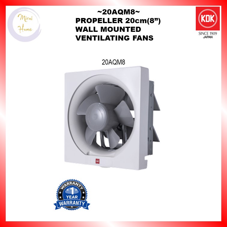 20AQM 8 KDK PROPELLER 8"/20cm WALL MOUNTED VENTILATING FAN Shopee