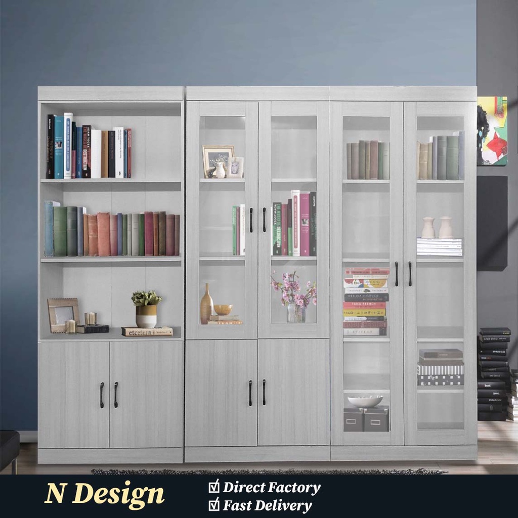 [N Design] 8 Door Book /Storage Bookshelf with Doo