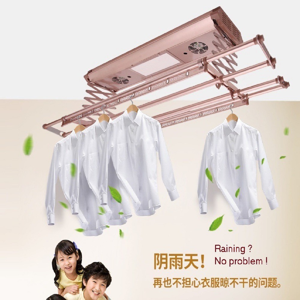 Auto Laundry / Hanger / Clothes Drying Rack System LED, Double blower