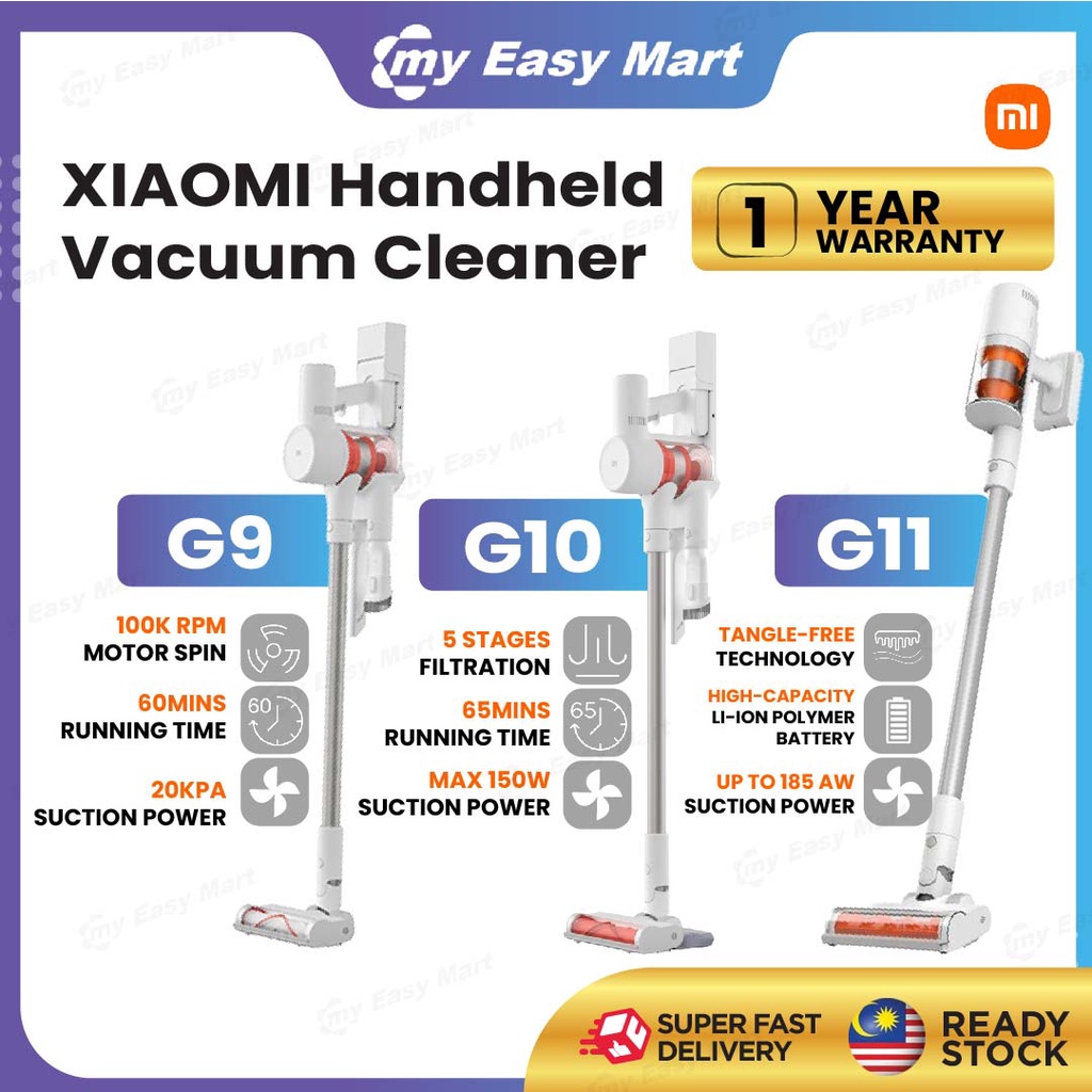 Xiaomi Mi Handheld Vacuum Cleaner G11/ G10/ G9 Mijia Wireless Cordless