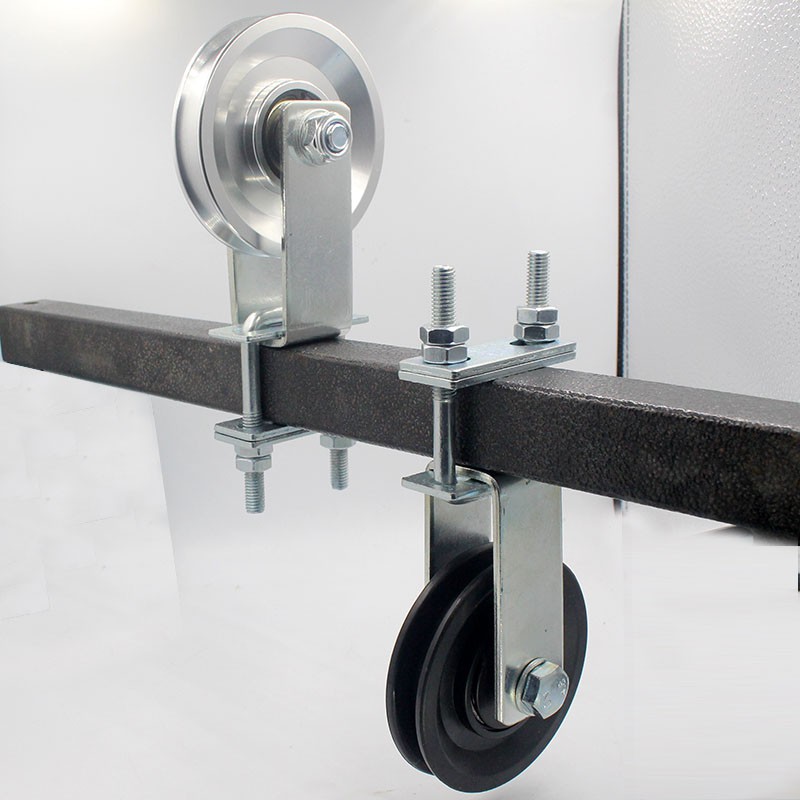 PJ0004 Square Tube Fixed Bearing Pulley Mute Homemade DIY HighPosition