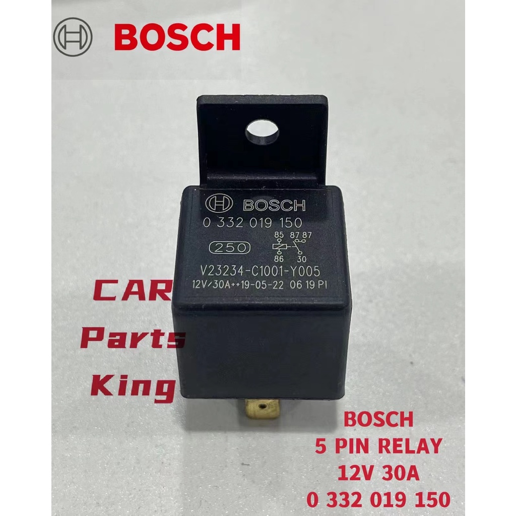 ( 100 ORIGINAL ) BOSCH 5PIN RELAY 12V 30A HORN RELAY HEAD LAMP RELAY